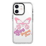 For iPhone 12 mini Simple Illustration Pattern Full Coverage Phone Case(Love Words A)