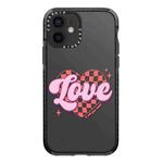 For iPhone 12 mini Simple Illustration Pattern Full Coverage Phone Case(Love Words B)