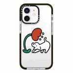 For iPhone 12 mini Simple Illustration Pattern Full Coverage Phone Case(Puppy A)