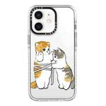 For iPhone 12 mini Simple Illustration Pattern Full Coverage Phone Case(Weight Loss Cat B)