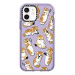 For iPhone 12 mini Simple Illustration Pattern Full Coverage Phone Case(Weight Loss Cat C)