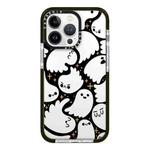 For iPhone 12 Pro Simple Illustration Pattern Full Coverage Phone Case(Ghost B)