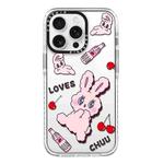 For iPhone 12 Pro Simple Illustration Pattern Full Coverage Phone Case(Rabbit A)