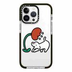 For iPhone 12 Pro Simple Illustration Pattern Full Coverage Phone Case(Puppy A)