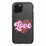 For iPhone 12 Pro Max Simple Illustration Pattern Full Coverage Phone Case(Love Words B)