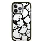 For iPhone 12 Pro Max Simple Illustration Pattern Full Coverage Phone Case(Ghost B)