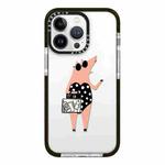 For iPhone 12 Pro Max Simple Illustration Pattern Full Coverage Phone Case(Piglet)