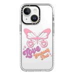 For iPhone 13 Simple Illustration Pattern Full Coverage Phone Case(Love Words A)