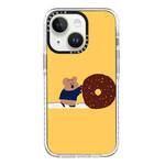 For iPhone 13 Simple Illustration Pattern Full Coverage Phone Case(Marshmallow Bear B)