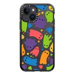 For iPhone 13 mini Simple Illustration Pattern Full Coverage Phone Case(Ghost A)