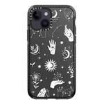 For iPhone 13 mini Simple Illustration Pattern Full Coverage Phone Case(Cosmic Eye B)