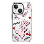 For iPhone 13 mini Simple Illustration Pattern Full Coverage Phone Case(Rabbit A)