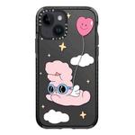 For iPhone 13 mini Simple Illustration Pattern Full Coverage Phone Case(Rabbit C)