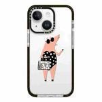 For iPhone 13 mini Simple Illustration Pattern Full Coverage Phone Case(Piglet)