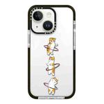 For iPhone 13 mini Simple Illustration Pattern Full Coverage Phone Case(Weight Loss Cat A)