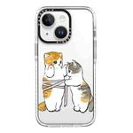 For iPhone 13 mini Simple Illustration Pattern Full Coverage Phone Case(Weight Loss Cat B)
