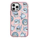 For iPhone 13 Pro Simple Illustration Pattern Full Coverage Phone Case(Smiling Shark B)