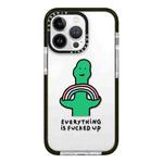 For iPhone 13 Pro Simple Illustration Pattern Full Coverage Phone Case(Green Dinosaur A)