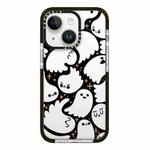 For iPhone 14 Simple Illustration Pattern Full Coverage Phone Case(Ghost B)