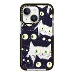 For iPhone 14 Simple Illustration Pattern Full Coverage Phone Case(Cat)