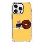 For iPhone 14 Pro Simple Illustration Pattern Full Coverage Phone Case(Marshmallow Bear B)