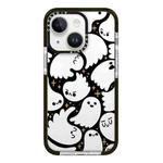 For iPhone 15 Plus Simple Illustration Pattern Full Coverage Phone Case(Ghost B)