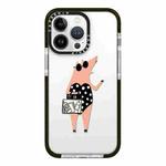 For iPhone 15 Pro Max Simple Illustration Pattern Full Coverage Phone Case(Piglet)