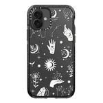 For iPhone 16 Plus Simple Illustration Pattern Full Coverage Phone Case(Cosmic Eye B)