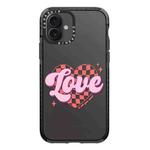 For iPhone 16 Plus Simple Illustration Pattern Full Coverage Phone Case(Love Words B)