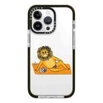 For iPhone 16 Pro Simple Illustration Pattern Full Coverage Phone Case(Summer Lion)