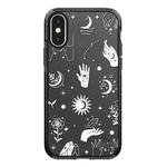 For iPhone X / XS Simple Illustration Pattern Full Coverage Phone Case(Cosmic Eye B)