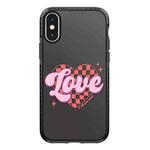 For iPhone X / XS Simple Illustration Pattern Full Coverage Phone Case(Love Words B)