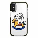 For iPhone X / XS Simple Illustration Pattern Full Coverage Phone Case(Puppy C)