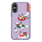 For iPhone X / XS Simple Illustration Pattern Full Coverage Phone Case(Marshmallow Bear C)