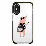 For iPhone X / XS Simple Illustration Pattern Full Coverage Phone Case(Piglet)