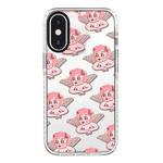 For iPhone X / XS Simple Illustration Pattern Full Coverage Phone Case(Pink Angel)