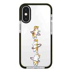 For iPhone X / XS Simple Illustration Pattern Full Coverage Phone Case(Weight Loss Cat A)