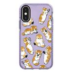 For iPhone X / XS Simple Illustration Pattern Full Coverage Phone Case(Weight Loss Cat C)