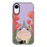 For iPhone XR Simple Illustration Pattern Full Coverage Phone Case(Smiling Shark A)