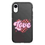 For iPhone XR Simple Illustration Pattern Full Coverage Phone Case(Love Words B)