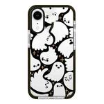 For iPhone XR Simple Illustration Pattern Full Coverage Phone Case(Ghost B)