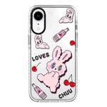 For iPhone XR Simple Illustration Pattern Full Coverage Phone Case(Rabbit A)