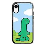 For iPhone XR Simple Illustration Pattern Full Coverage Phone Case(Green Dinosaur C)