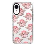 For iPhone XR Simple Illustration Pattern Full Coverage Phone Case(Pink Angel)