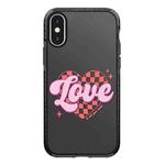 For iPhone XS Max Simple Illustration Pattern Full Coverage Phone Case(Love Words B)