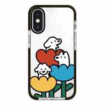 For iPhone XS Max Simple Illustration Pattern Full Coverage Phone Case(Puppy D)