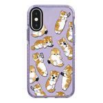 For iPhone XS Max Simple Illustration Pattern Full Coverage Phone Case(Weight Loss Cat C)