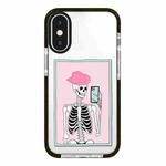 For iPhone XS Max Simple Illustration Pattern Full Coverage Phone Case(Skull B)