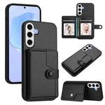 For Samsung Galaxy S24 FE 5G Button Card Bag RFID Anti-theft Phone Case(Black)