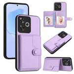 For Redmi Turbo 3 Button Card Bag RFID Anti-theft Phone Case(Purple)